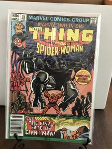 Marvel Two-in-One 85  9.0 (our highest grade) Thing & Spider-Woman!  1982