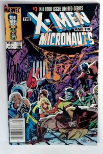 X-Men and Micronauts #3 1984 Marvel 8.5 Newsstand Wolverine Colossus Storm Comic