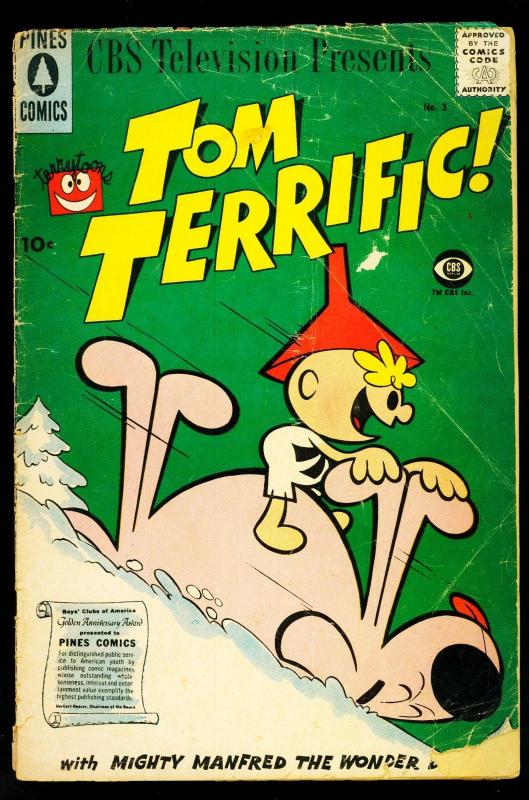 Tom Terrific #3 1957- Pines Comics- Cartoon CBS- G