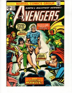 The Avengers #123 THE ORIGIN OF MANTIS!  Bronze Mighty Marvel !!! / ID#NN