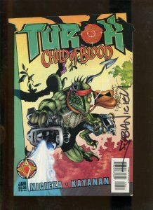 TUROK- CHILD OF BLOOD #1 (9.2) SIGNED BY FABIAN NICIEZA 1998