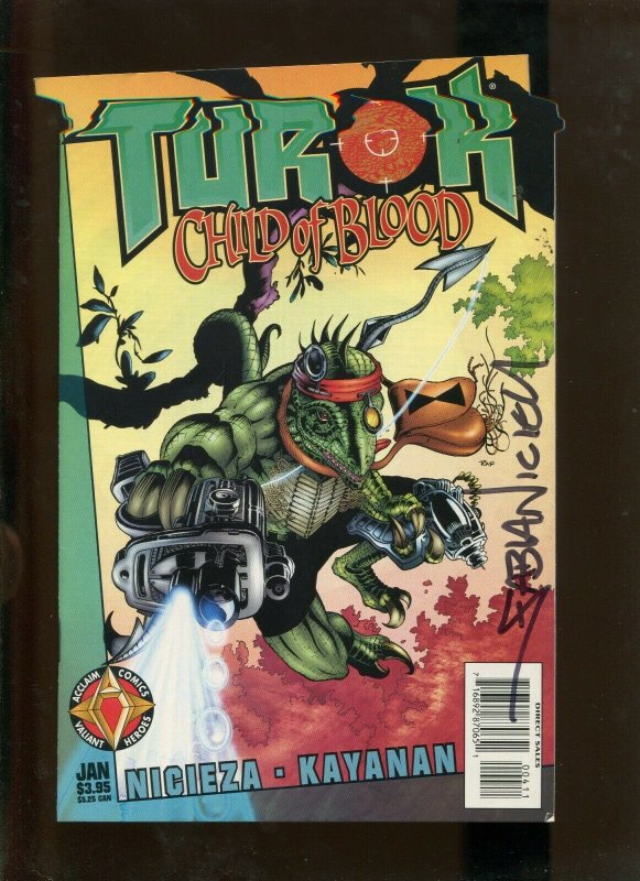TUROK- CHILD OF BLOOD #1 (9.2) SIGNED BY FABIAN NICIEZA 1998