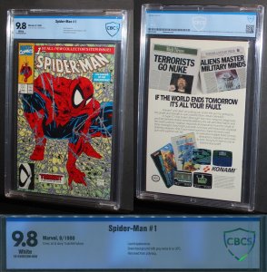 Spiderman #1  #2  #3  SET /  CBCS 9.8 NM-MT /  Todd McFarlane    1990
