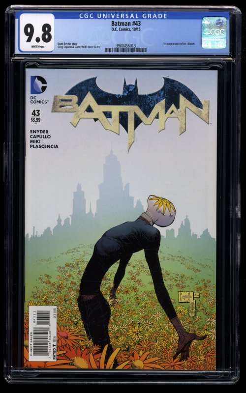 Batman (2011) #43 CGC NM/M 9.8 White Pages 1st Mr. Bloom!