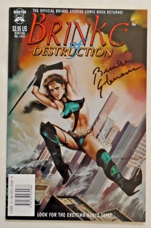 *Brinke of Destruction #1 signed by Brinke Stevens. Boris Vallejo cover.