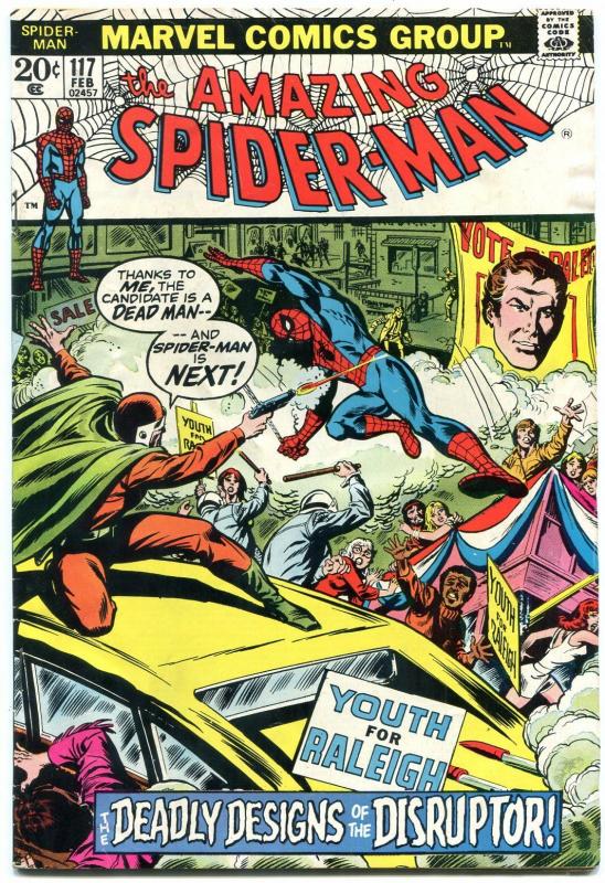 Amazing Spider-Man #117 1973-MARVEL COMICS-DISRUPTOR FN.