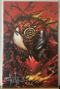 Absolute Carnage/Deadpool #1 Tyler Kirkham VIRGIN Cover Signed/COA VFN/NM Marvel 