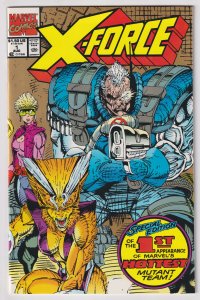 X-Force #1 Second Print Cover Gold Ink (1991) X-Force