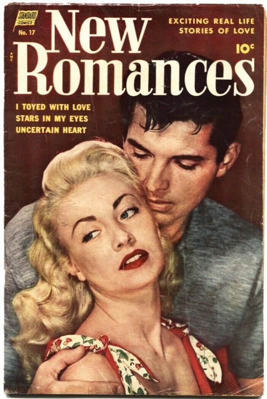 NEW ROMANCES #17-ALEX TOTH-PRE CODE-SPICY POSES-GOOD GIRL ART-1953-RARE