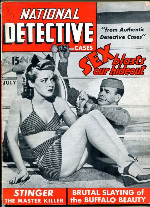 National Detective Cases #3 July 1941- Stinger Master Killer- Swimsuit cover