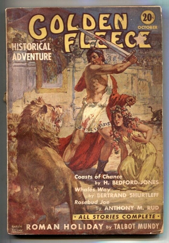 Golden Fleece Pulp #1 Oct 1938- Roman Holiday - Coasts of Chance