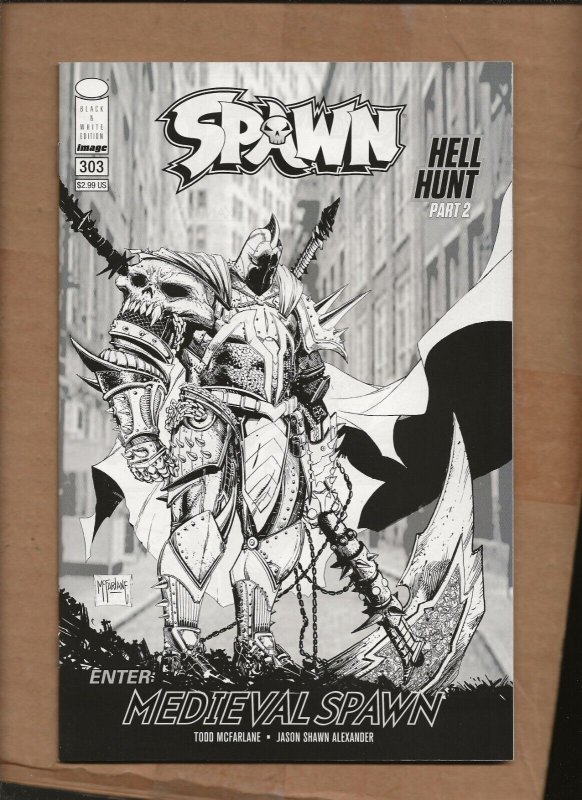 SPAWN #303 BLACK WHITE  VARIANT  1ST PRINTING MCFARLANE IMAGE  