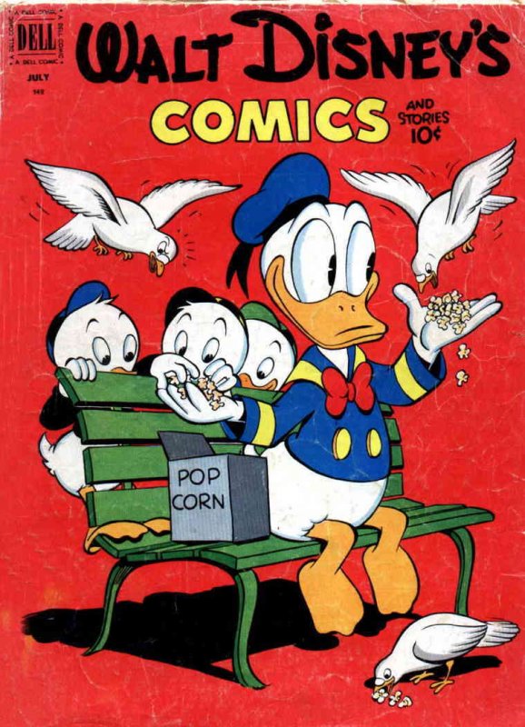 Walt Disney's Comics and Stories #142 FN ; Dell | July 1952 Popcorn Cover