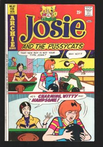 Josie #87 1976-Archie-Bowling scene on cover-VG