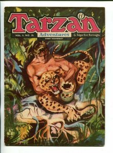 TARZAN ADVENTURES--VOL 5 #25 1955-TARZAN JUGLE BATTLE COVER-MAXON-vg