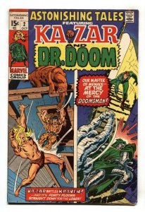 ASTONISHING TALES #2-KA-ZAR DR. DOOM-JACK KIRBY 1970 FN