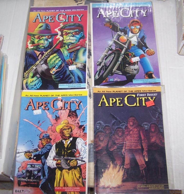 ape city  #1 2 3 4 ( 1991, Malibu/adventure ) mini sereis planet of the apes