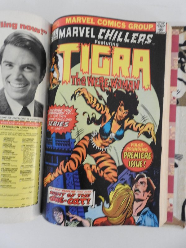 The Cat #1-4, (1972) Chillers G.S. #1 #3-7 Marvel Premiere #42 Bound One Volume!