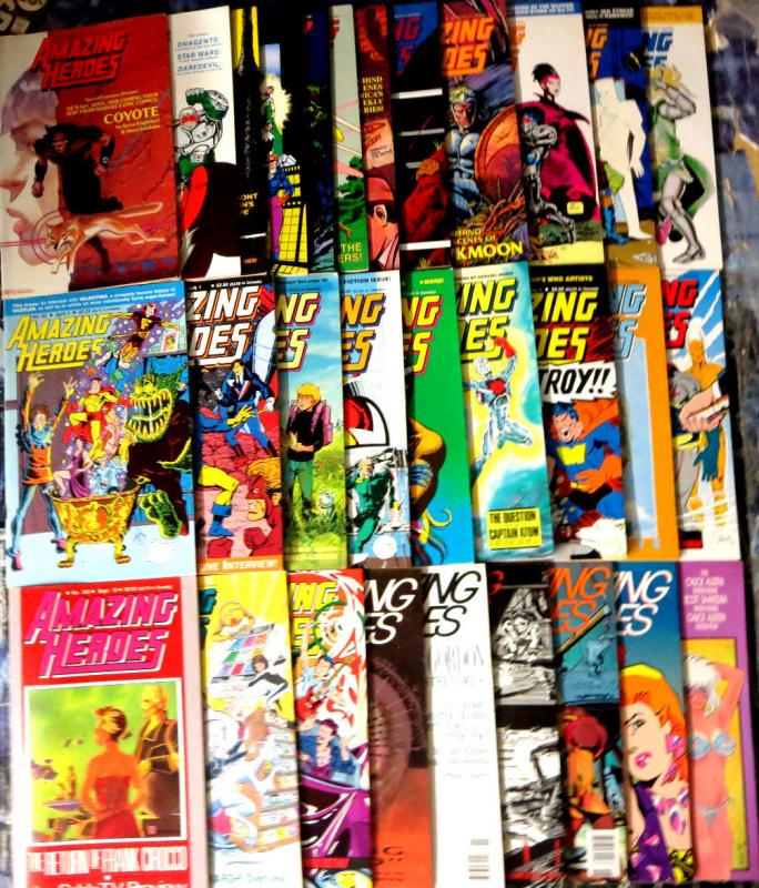 AMAZING HEROES #21-143, 30 diff (1983-1988)-history of comics YOU ARE THERE F/+