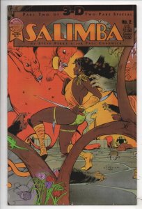 SALIMBA 3-D #2, VF-, Paul Chadwick, BlackThorne, 1986, NO glasses