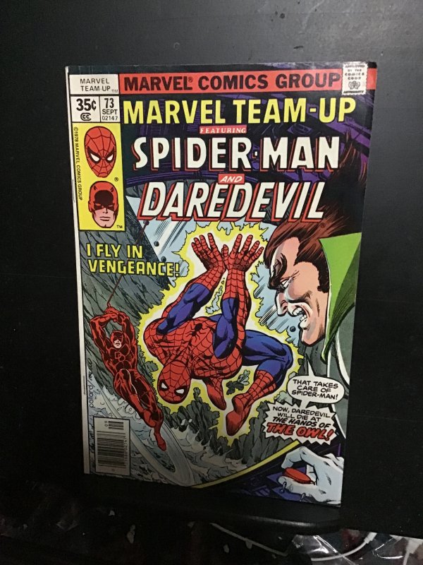 Marvel Team-Up #73  (1979). Daredevil and Spider-Man vs. The Owl! ! VF/NM