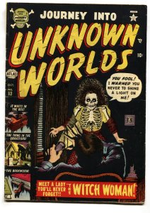 Journey Into Unknown Worlds #13 comic book 1952-Atlas horror-violence-VG+