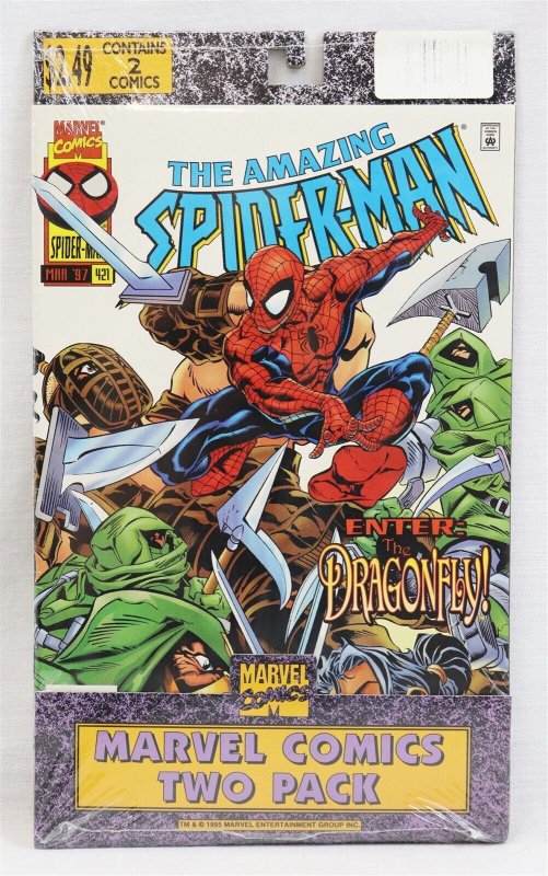 VINTAGE SEALED Amazing Spiderman #421 / Sensational Spiderman #2 Comic Book Set 