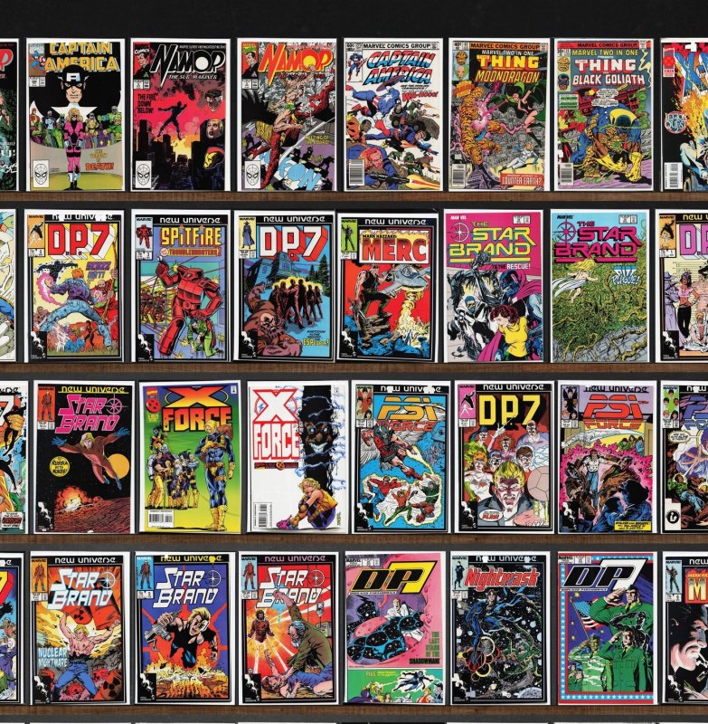 Huge Lot 150+ Comics with X-Men, D.P.7, X-Force, Star Brand, Psi Force & More!