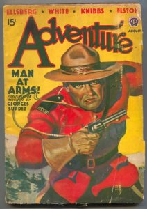 Adventure Pulp August 1939- RCMP- Man At Arms VG