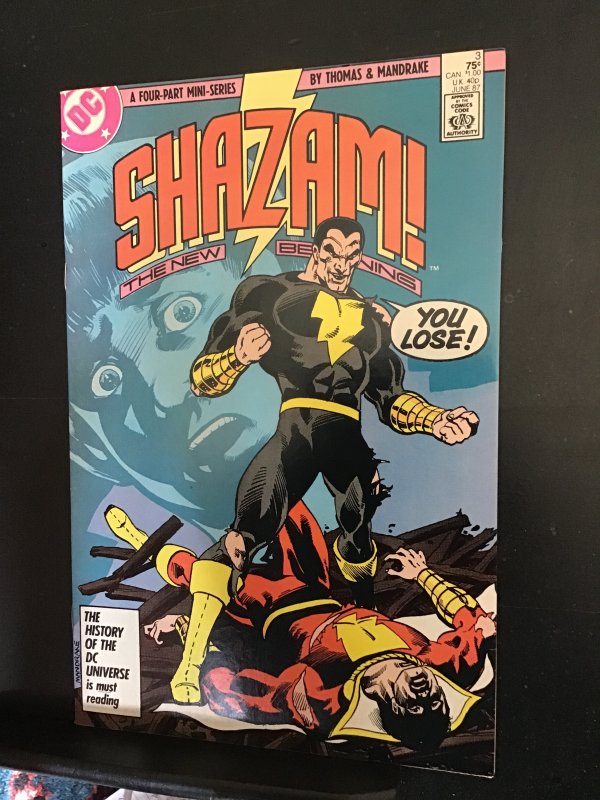 Shazam! The New Beginning #3 (1987) Black Adam VS. Captain Marvel! NM-