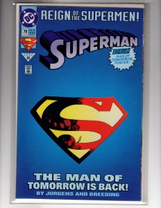 Superman #78 (1993) REIGN OF THE SUPERMEN!   / EBI#1