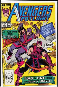 Avengers Spotlight #22 (1989) Swordsman [Key Issue]