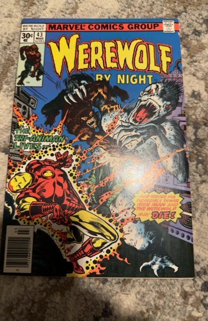 Werewolf by Night #43 (1977)guest starring ironman