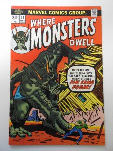 Where Monsters Dwell #21 (1973) FN- Condition!