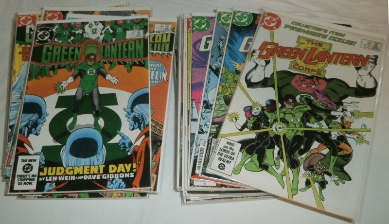 Green Lantern V2 #172-200 (incom.) Corps V1 #201-224 (miss. 3) comics lot of 41