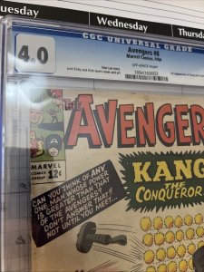 Avengers #8 -CGC 4.0- Has Some Scratches On Case - 1st Kang The Conqueror