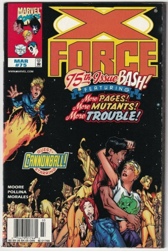 X-Force #75 Guest Starring Cannonbal March 1998 Marvel Comics