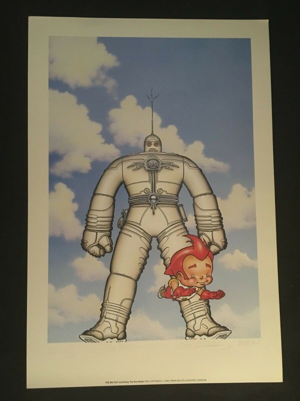 THE BIG GUY AND RUSTY THE BOY ROBOT Poster, Signed by Frank Miller, Geof Darrow