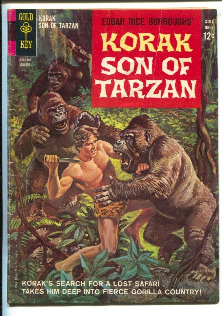 Korak Son Of Tarzan 1 1964 Gold Key First Issue Edgar Rice Burroughs Russ Ma International