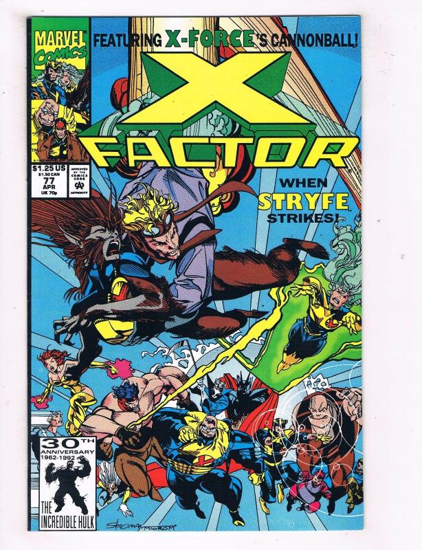 X-Factor #77 VF Marvel Comics Comic Book X-Men Apr 1992 DE41 AD18