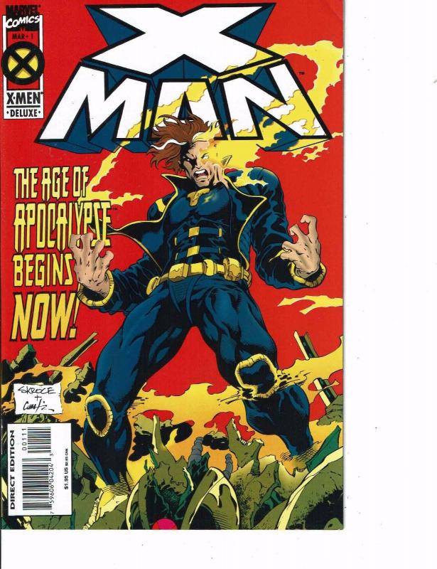 Lot Of 2 Marvel Comic Books X-Men Alpha #1 and X Man #1  ON5