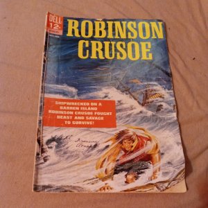 Robinson Crusoe #1 Dell comic book 1960s painted cover silver age movie classic