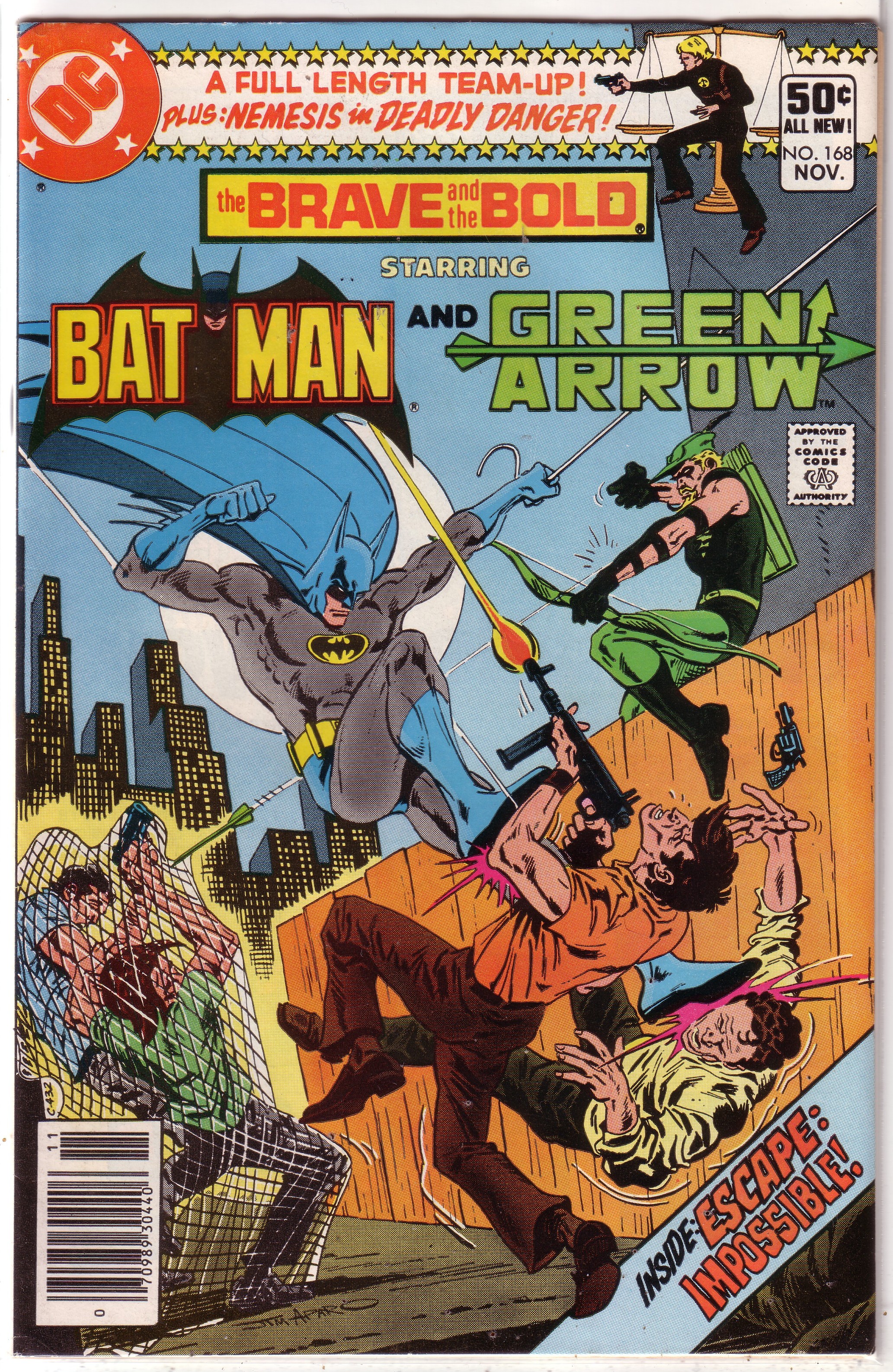 Brave and the Bold vol. 1 #168 FN Batman/Green Arrow, Nemesis, Aparo | Comic  Books - Bronze Age, DC Comics, Batman, Superhero / HipComic