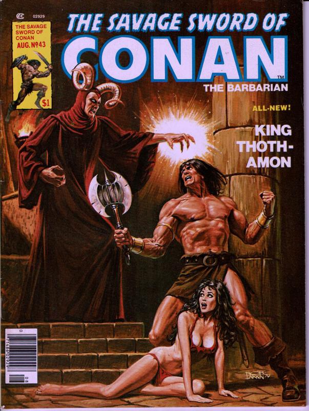 Savage Sword of Conan #43 - Early Conan Magazine - 6.0 or Better