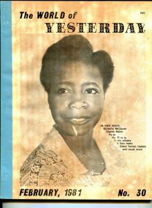 World of Yesterday  #30 2/1981-Butterfly McQueen-Claude Raines--Frank Sinatra-G