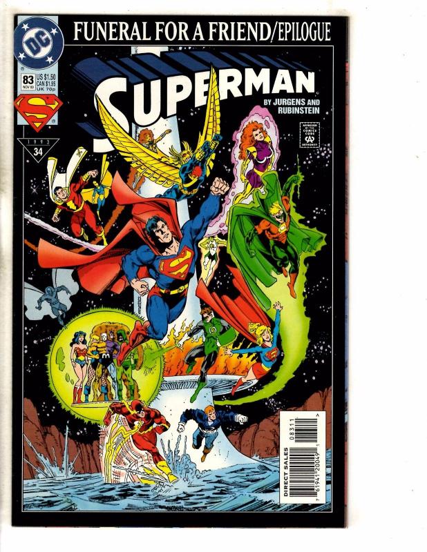 10 Superman DC Comic Books # 80 81 82 83 84 85 86 87 88 89 Batman Flash PP8