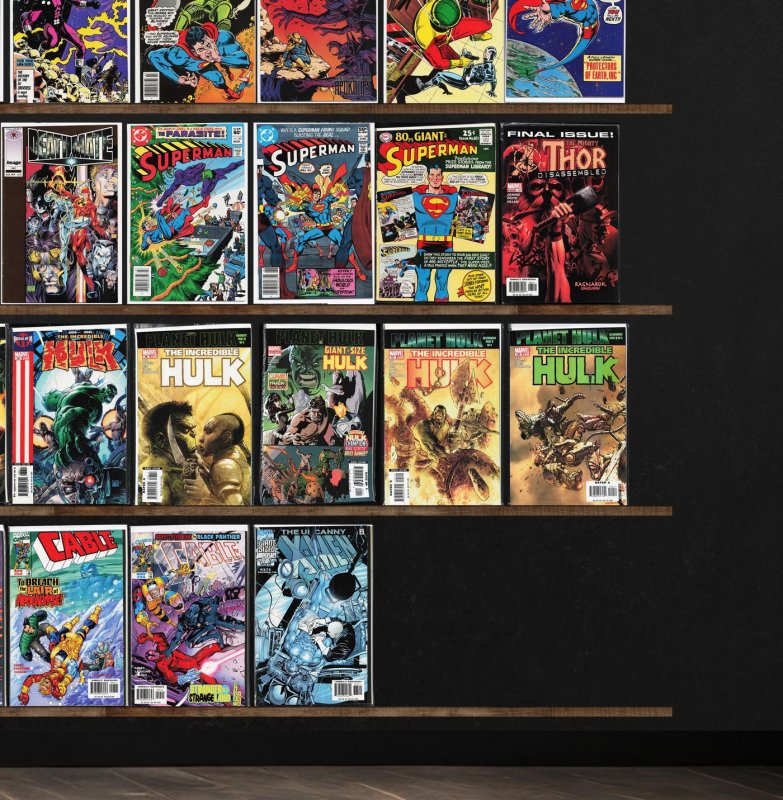 Huge Lot 130+ Comics with Superman, Cable, Incredible Hulk, Deadman & More!