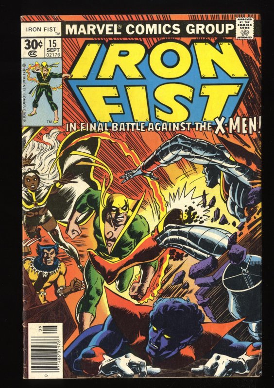 Iron Fist #15 FN- 5.5 X-Men!