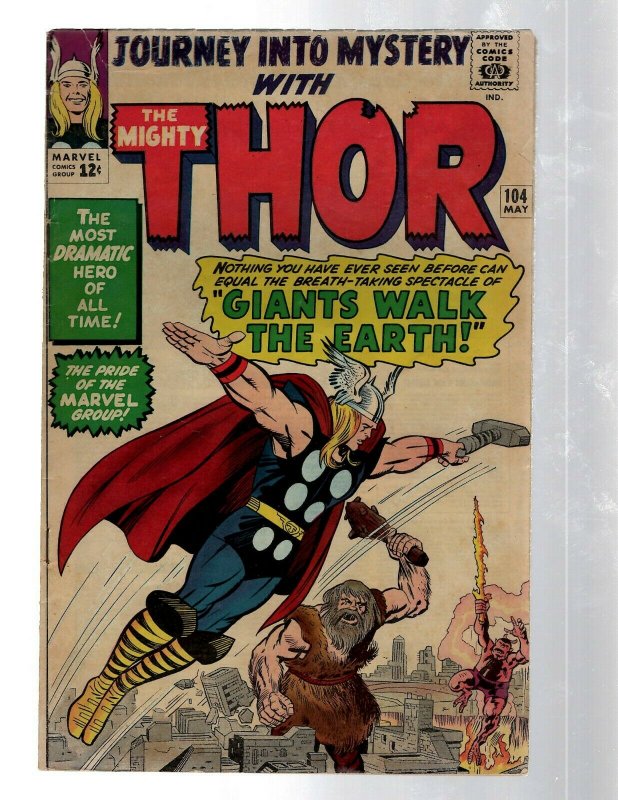 Journey Into Mystery # 104 VF Marvel Comic Book Thor Loki Odin Asgard Sif RB8