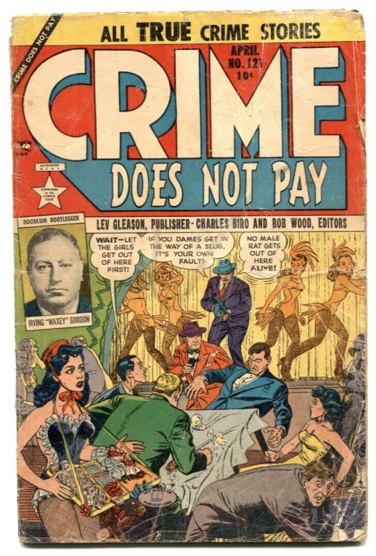 Crime Does Not Pay #121 1953- chorus girl cover- Golden Age F/G 